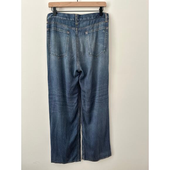 Rag & Bone Miramar Wide Leg Jeans Women Size 26 Blue Denim Medium Wash 5-Pockets - Picture 12 of 12